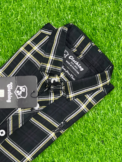 Black Bold Classy Kids Check shirt