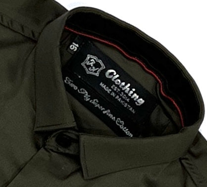 Trendy Olive Green  Shirt For Kids