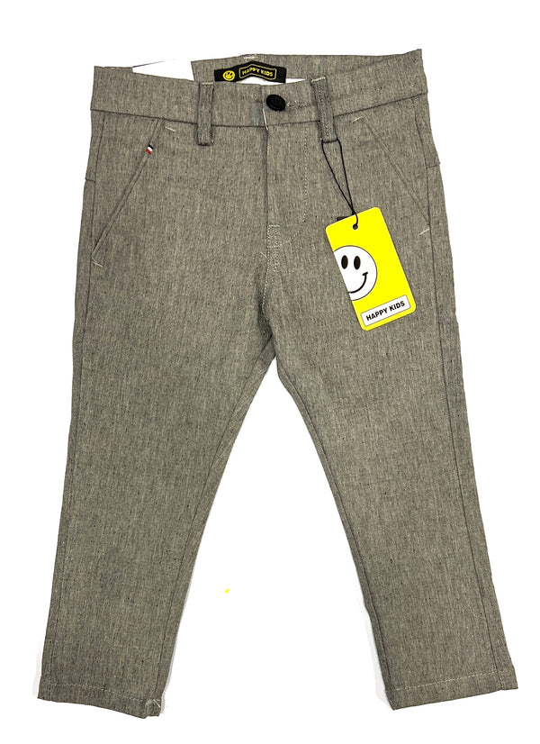 Kids Gray Formal Cotton Chinos