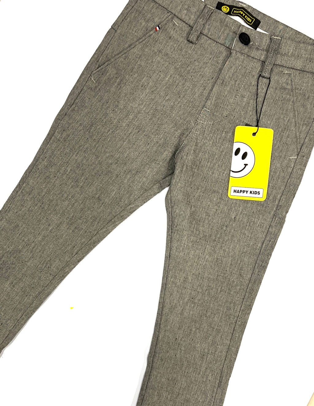 Kids Gray Formal Cotton Chinos