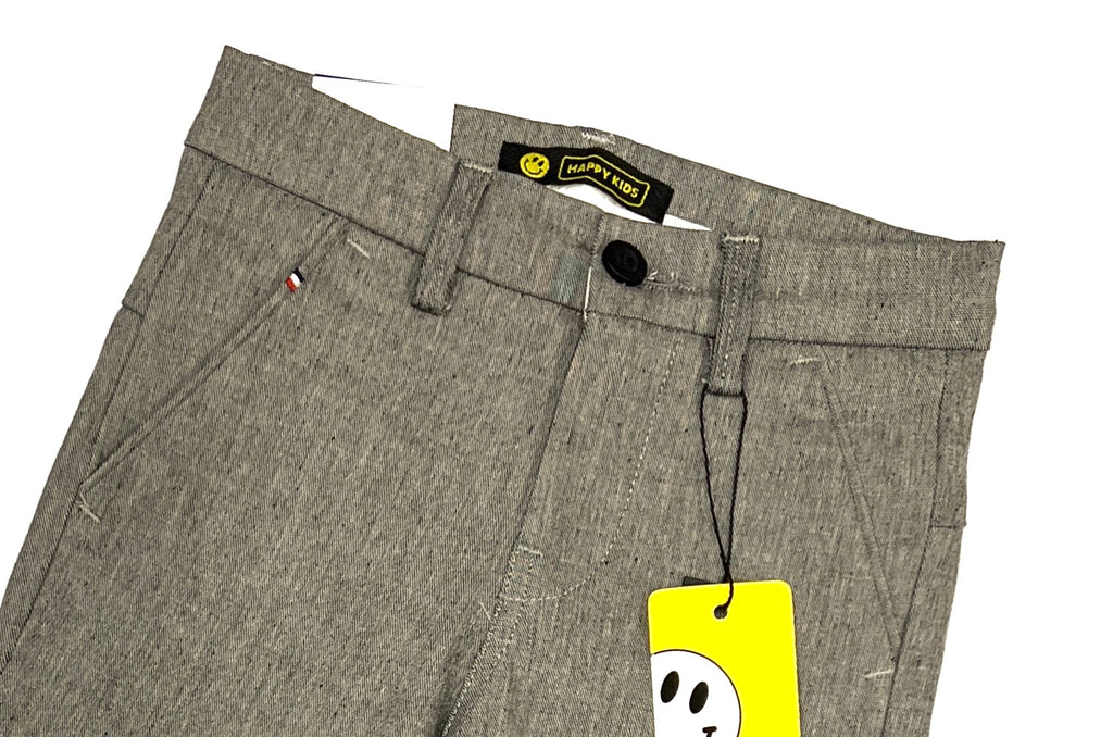 Kids Gray Formal Cotton Chinos