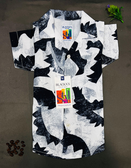 Kid's Printed Half Sleeves Shirt