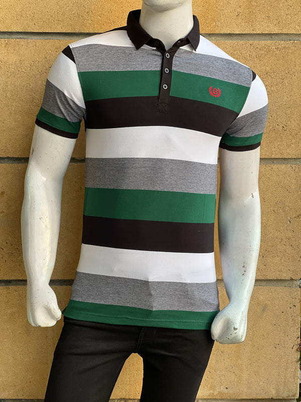 Trendy Stripes Polo T shirt