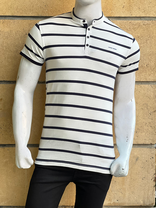 Henley Style Stripes t shirt