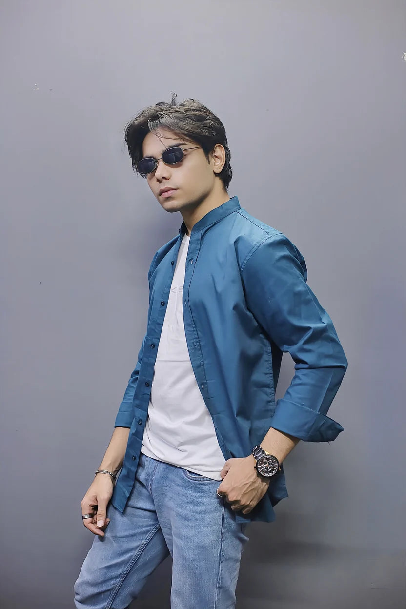 Men Classic Sherwani Color Casual Shirt