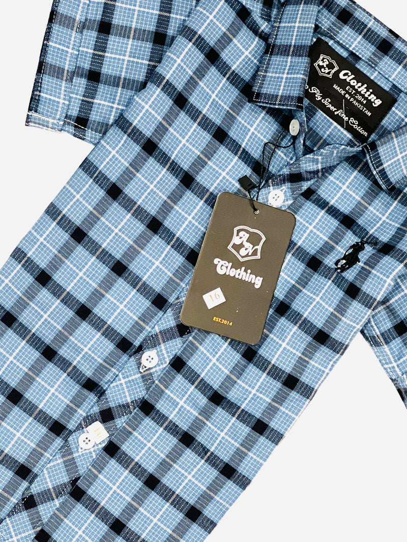 Boy's Half Sleeves Check Shirt