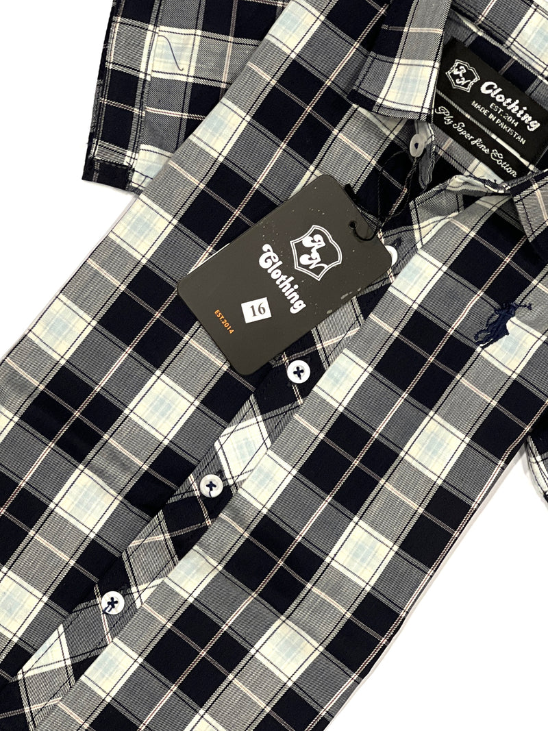 Boy's Half Sleeves Check Shirt