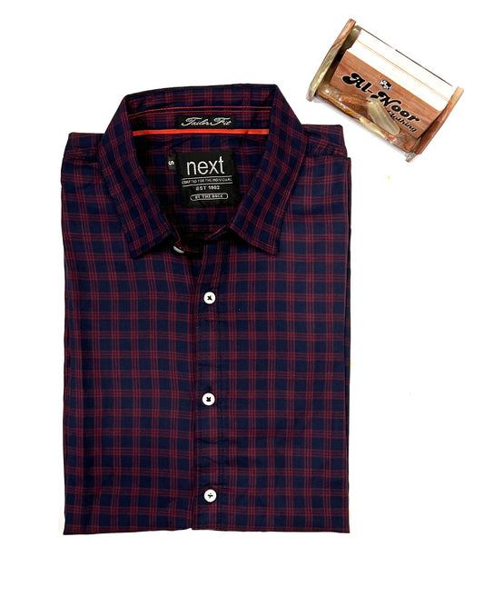Men's Half Sleeves Check Shirt