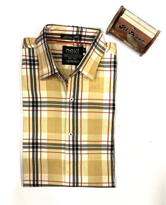 Men's Half Sleeves Check Shirt