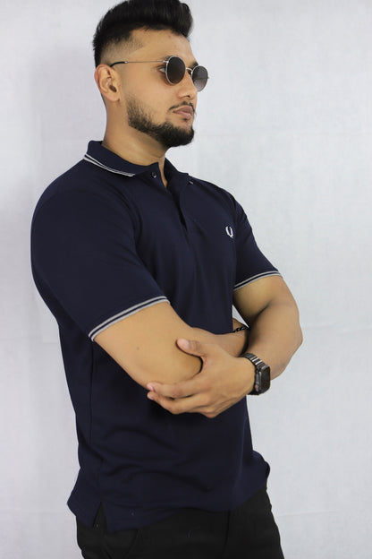 Navy Blue Colour Affordable Men's Polo T-Shirts