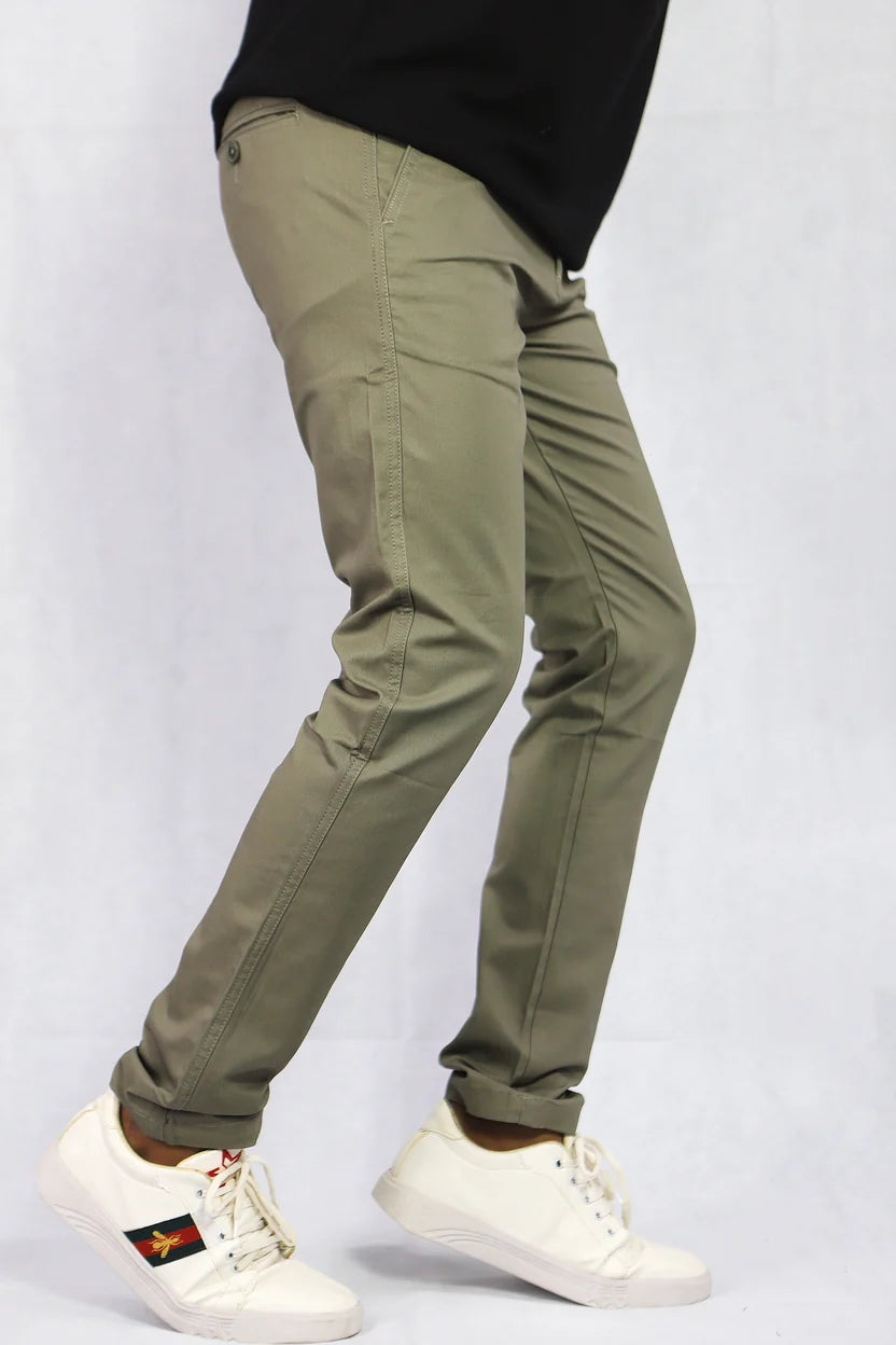 Premium Men's Slim Fit Cotton Chinos Pants