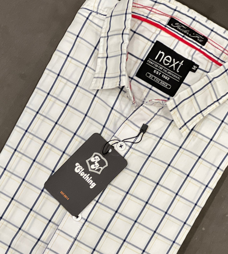 White trendy Cotton check shirt