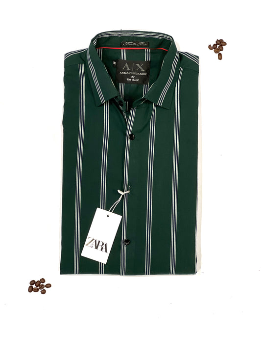 Cotton Fabric Stripes Shirt