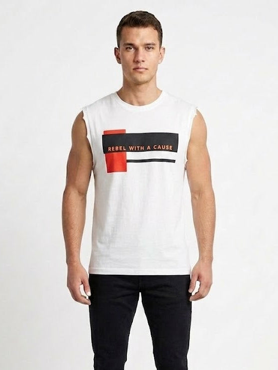 Men’s Muscle White Tank top sando