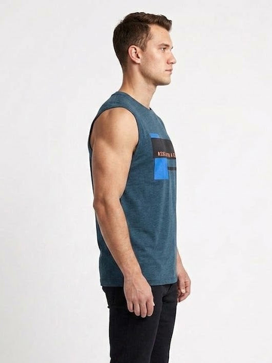 Men’s Muscle sea blue Tank – Casual Athletic Wear