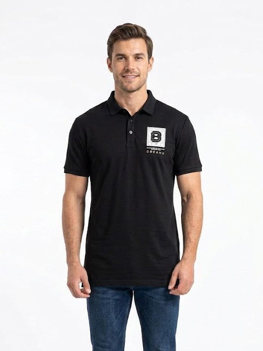 Urban Signature Men's Polo with Grid 'B' Logo
