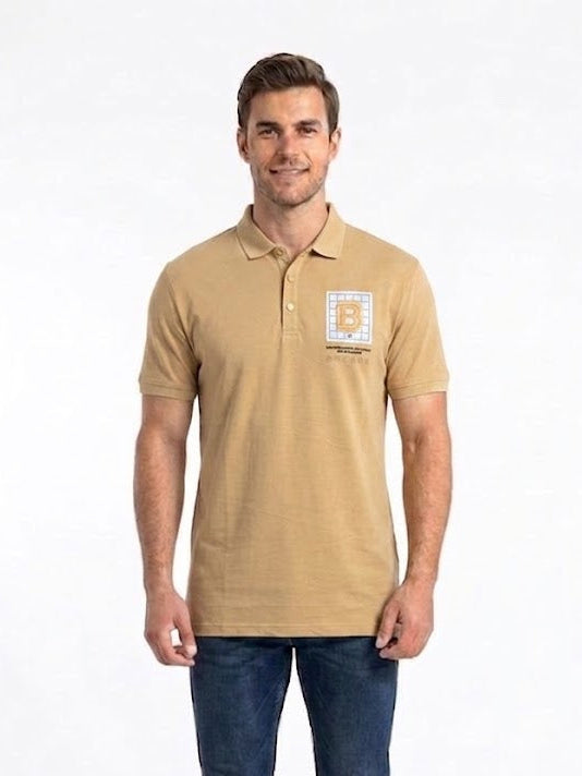 Urban Signature Men's Polo with Grid 'B' Logo