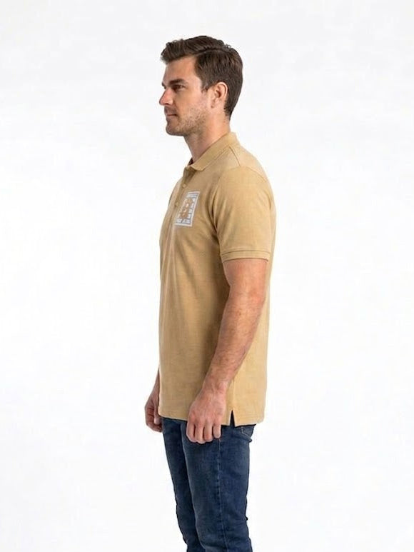 Urban Signature Men's Polo with Grid 'B' Logo