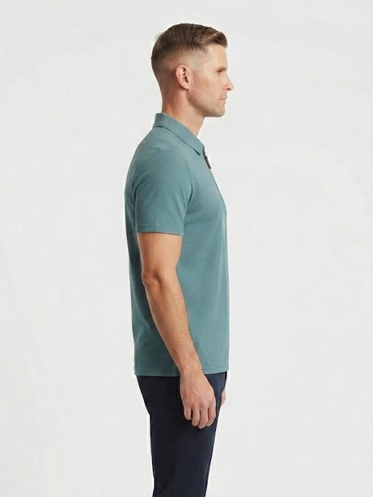 Modern Men’s Polo with Zipper Detail