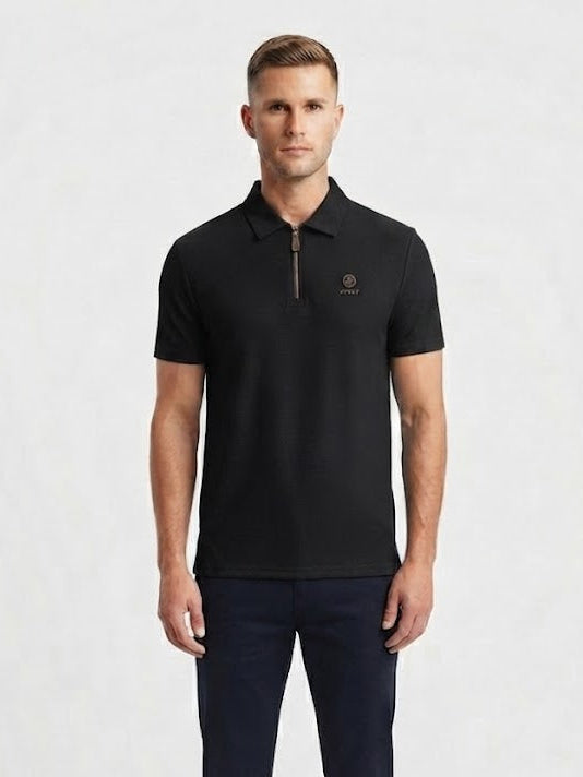 Modern Men’s Polo with Zipper Detail
