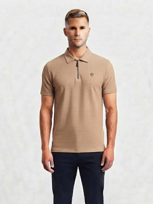 Modern Men’s Polo with Zipper Detail