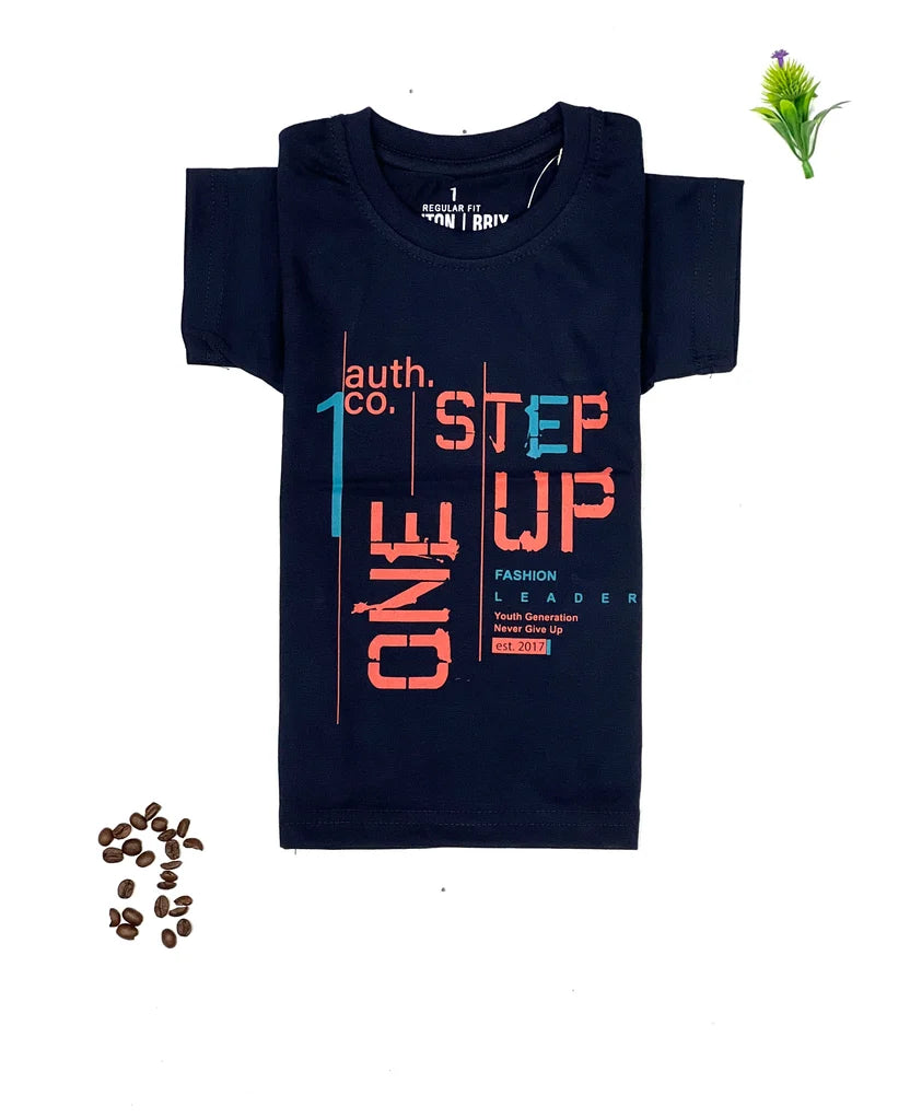Kids Casual Short-Sleeve "Step Up" Fashion Leader T-Shirt