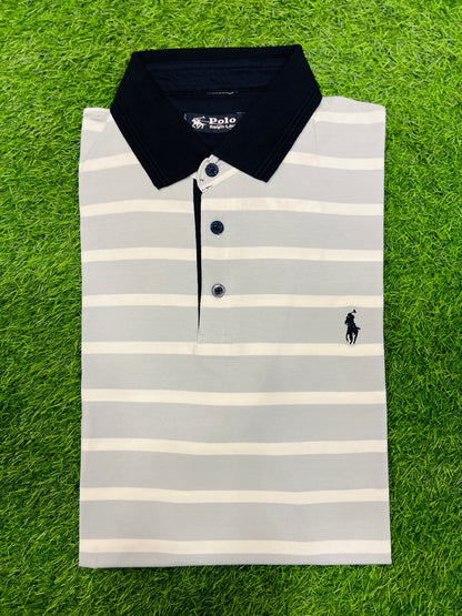 Cool Fit Polo T shirt With Stripes