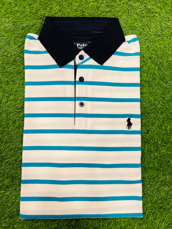 Elegance Stripe Polo T shirt