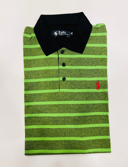 Premium Green With Stripes Polo