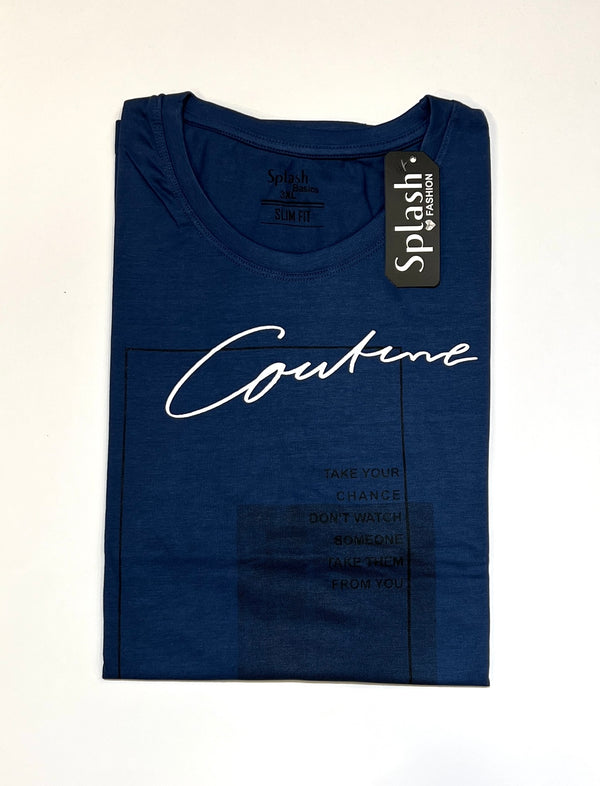 Sea Blue Max Fit T shirt For Men's