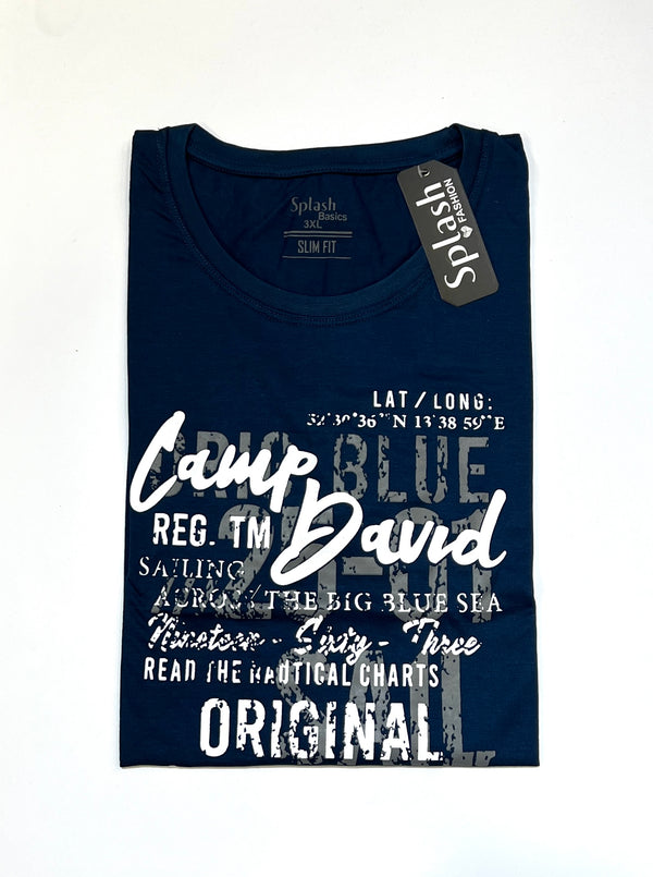 Broad Fit Blue T shirt 2xl to 4xl