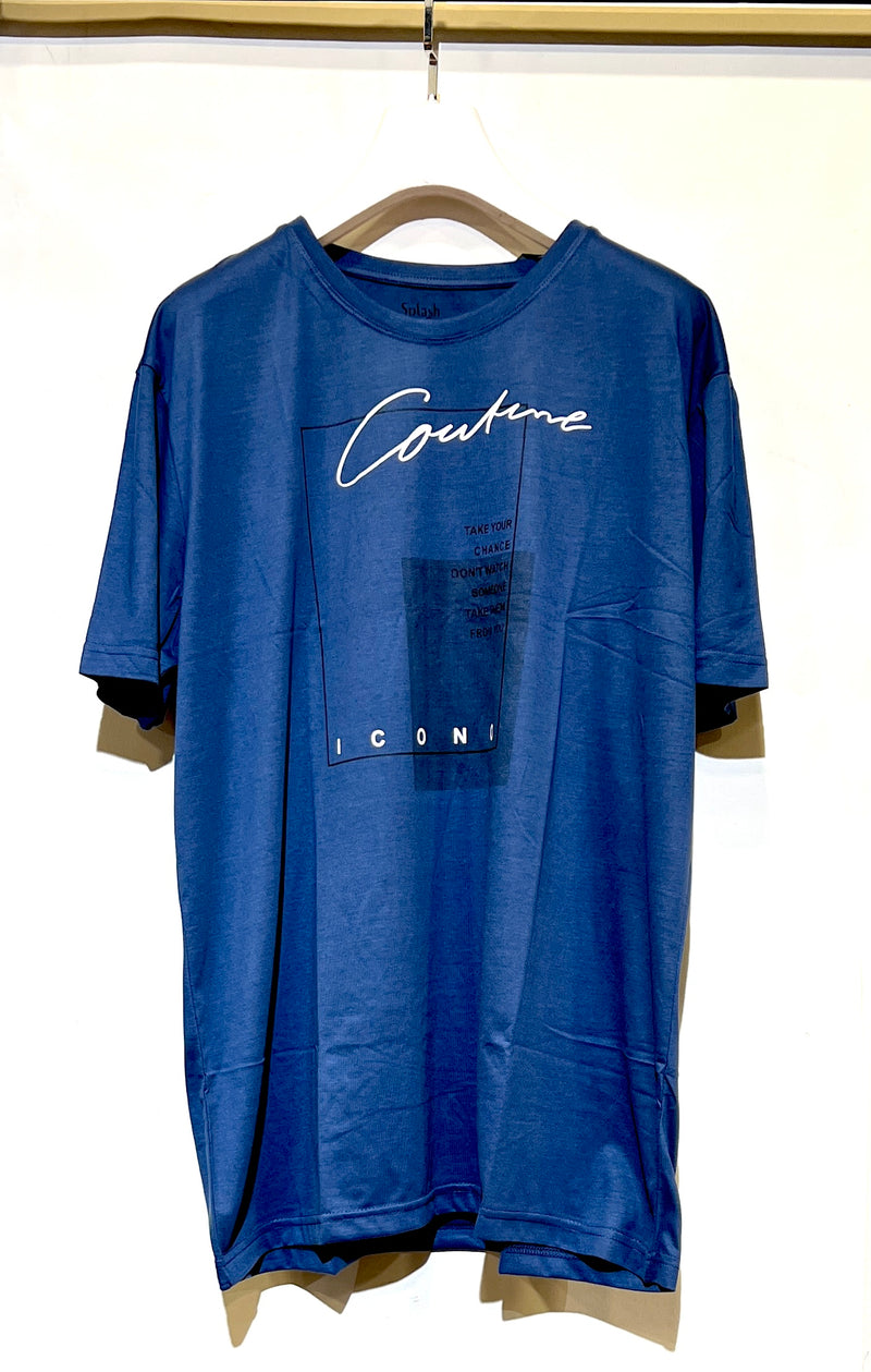 Sea Blue Max Fit T shirt For Men's