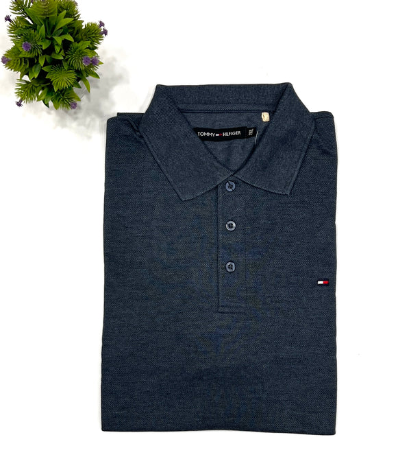 Elegance Gray Oversize Polo T shirt