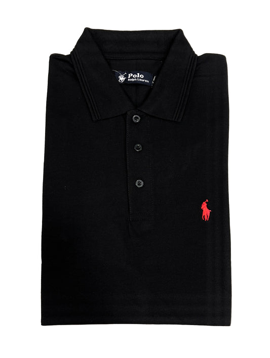 Black Free Size Polo T shirt