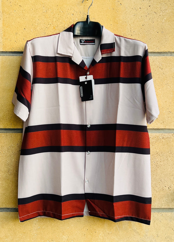 Men's Stripes Half Sleeves Shirt