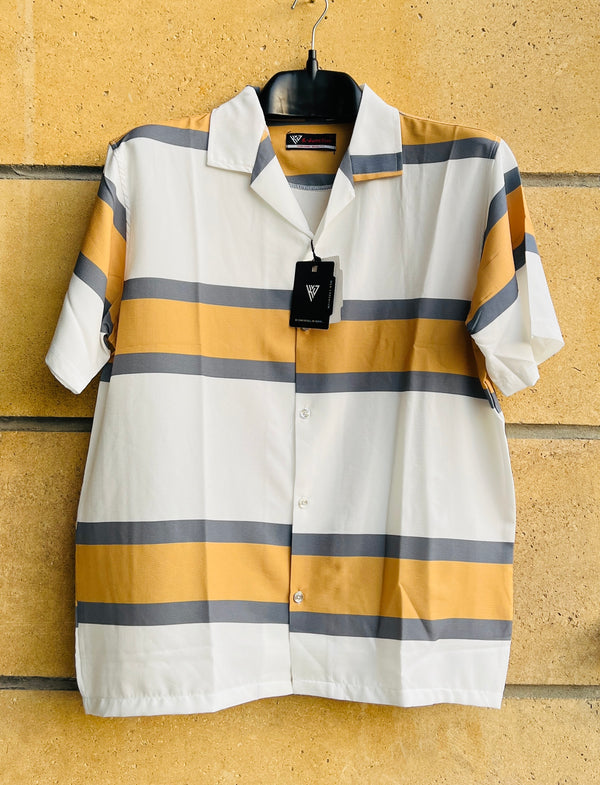 Stripes & Trendy Half Sleeve Shirt