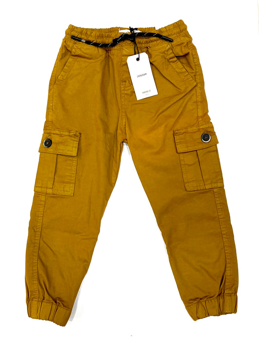 Kids Mustard Cargo Trouser