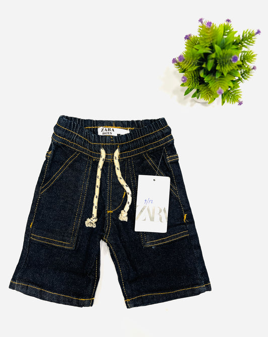 Trendy Denim Blue Short For Kids