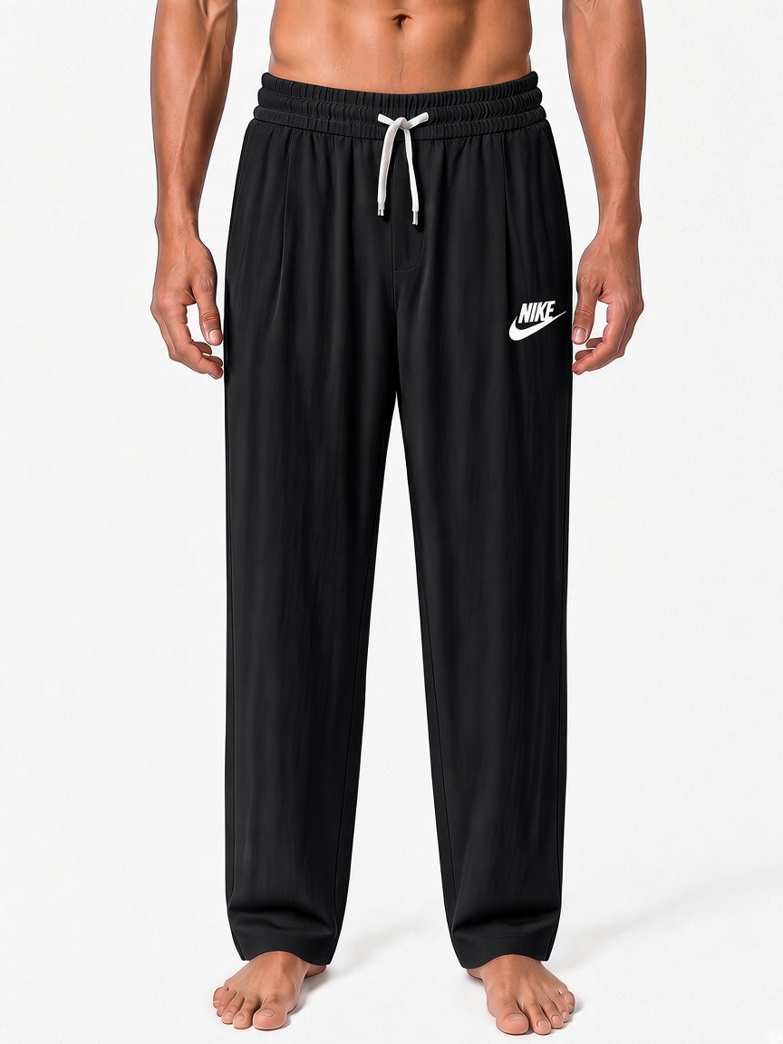 Imported Men's Relaxed Fit china Trousers with Adjustable Drawstring