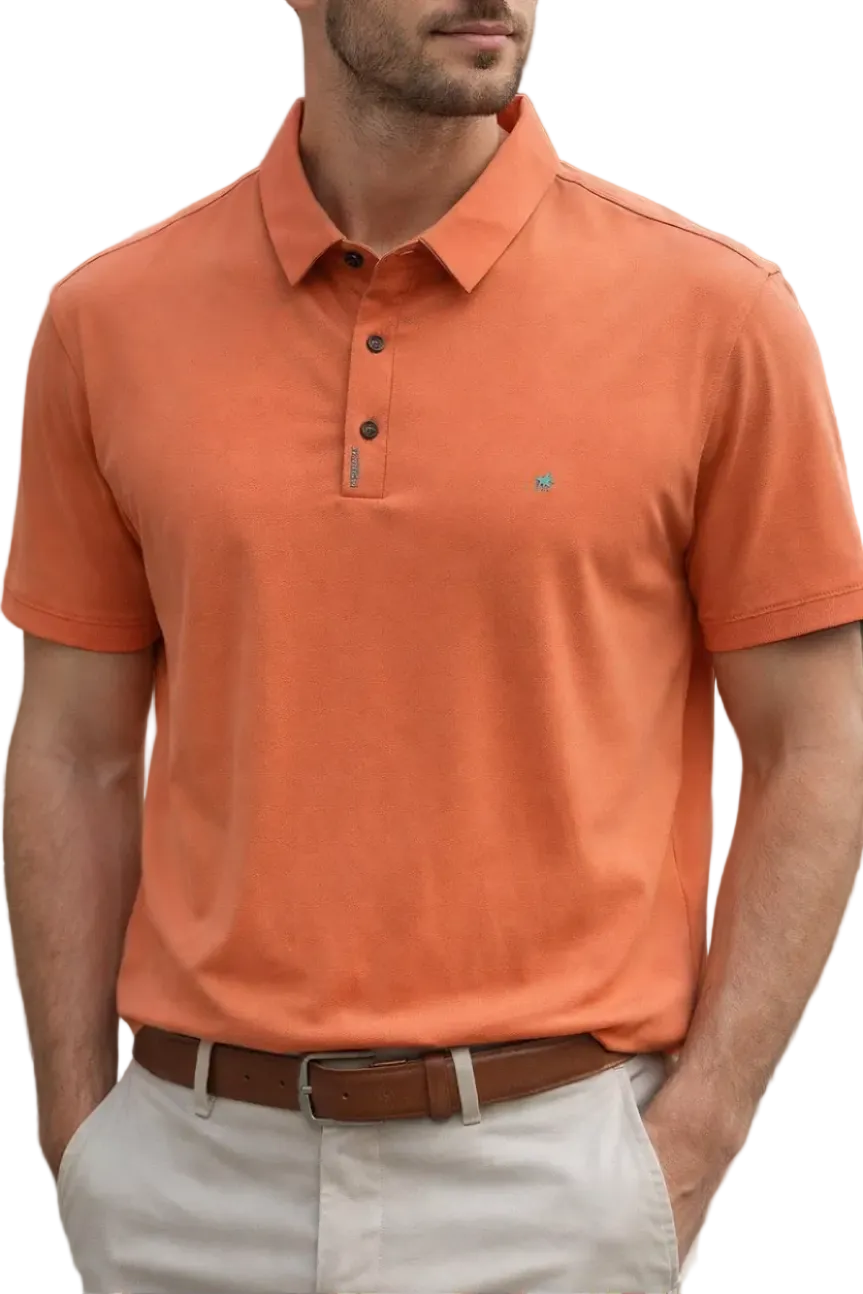 Men's Trendy china fabric polo - Orange Color