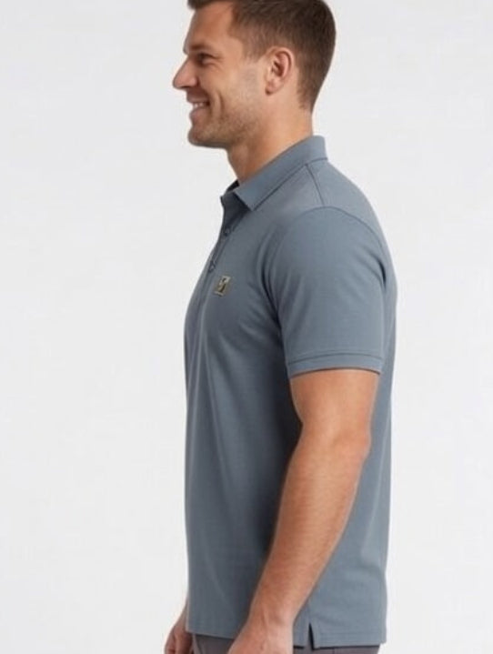 Men's Premium Light Blue Polo Shirt in Imported China Fabric