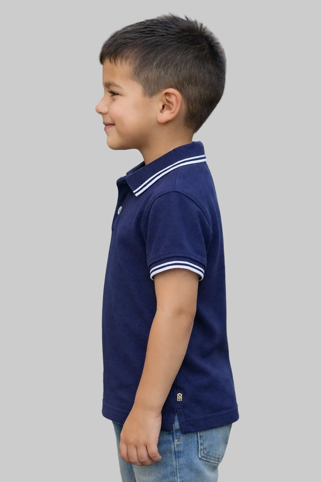 Boys' Signature Johny Collar Polo – Premium Open V-Neck