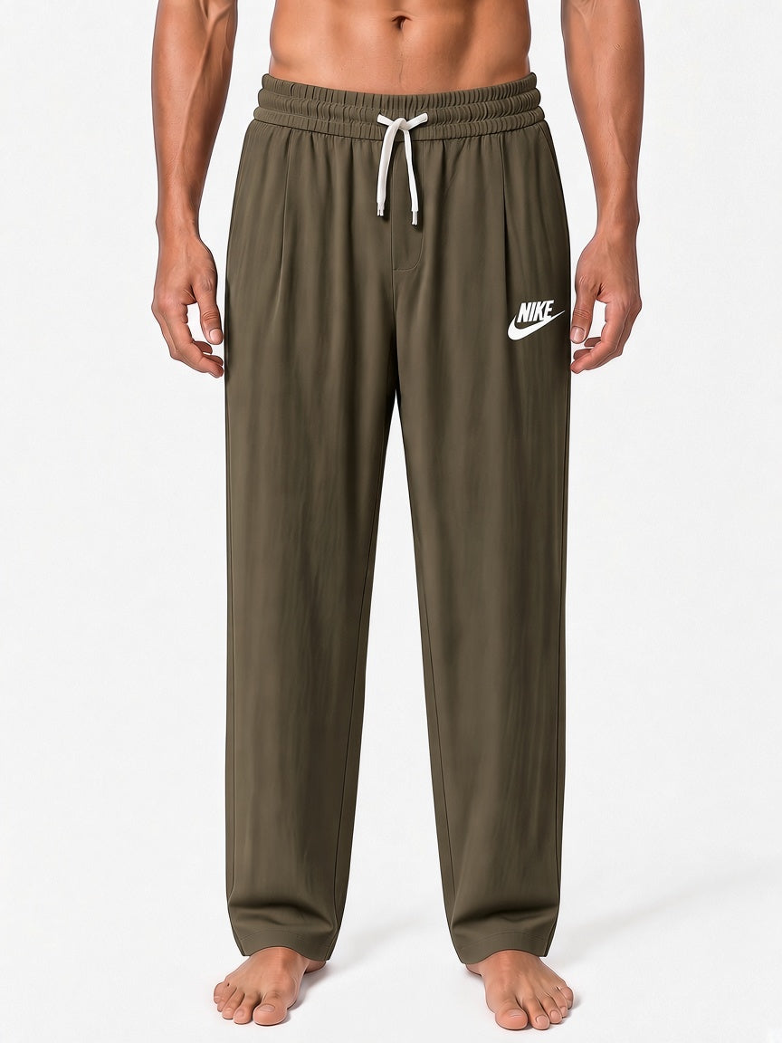 Imported Men's Relaxed Fit china Trousers with Adjustable Drawstring