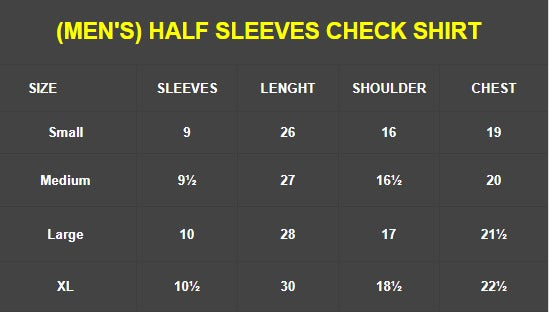 Men's Half Sleeves Check Shirt