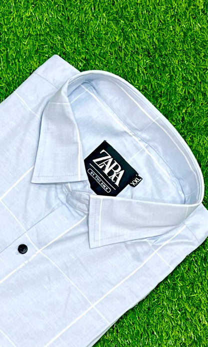 Sky Blue Trendy Check