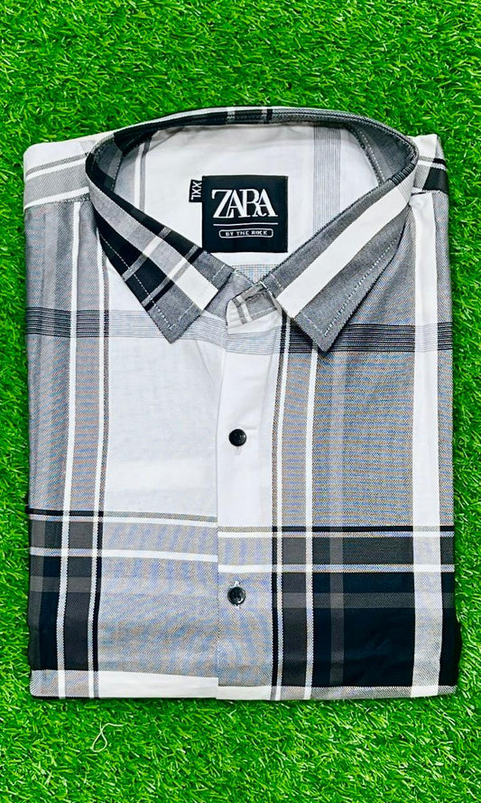 White & Grey check Shirt