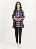 Checkered Print Peplum Tunic