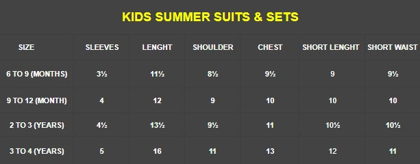 Boy's Half Sleeves 2 piece Suits