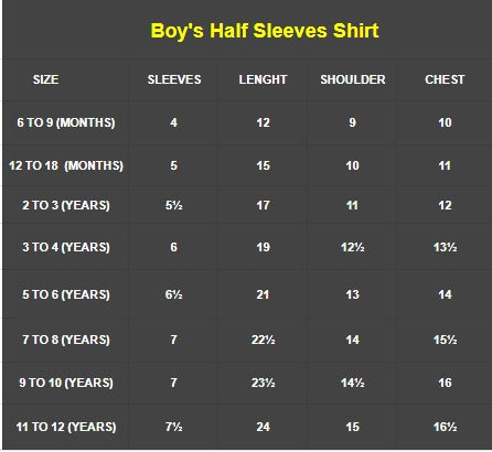Boy's Special Half Sleeves Shirts