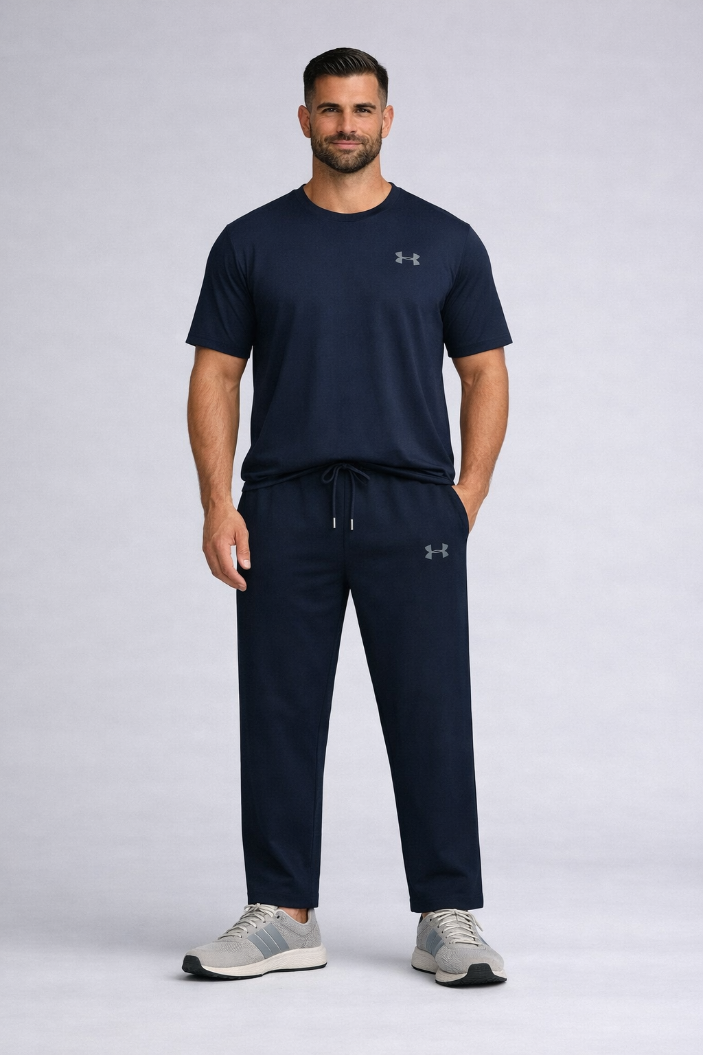 Men’s Performance Essential Track Suit Set(Navy Blue)